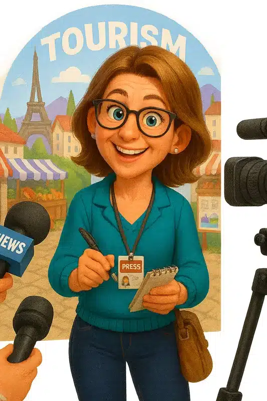 illustration d'une interview par la presse