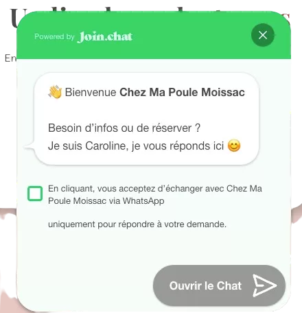 Ajout d'un plugin What's app pour prise de contact immédiate