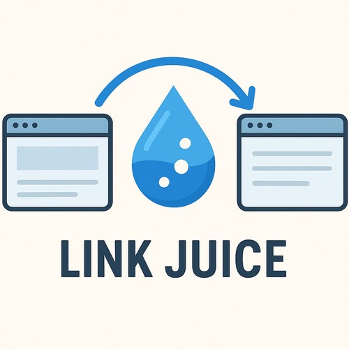 seo-notoriete illustration montrant le transfert de jus en seo
